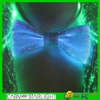 The luminous optic fiber light up emitting light delight bow tie for man