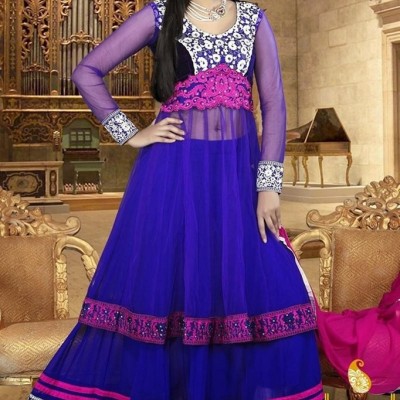 Pavitraa  Mesmerizing Blue and Pink Color Salwar Kameezpicture1