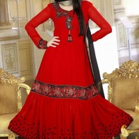 Pavitraa  Elegant Magenta Red and Black Salwar Kameez