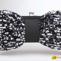 Paillette bowknot handbag