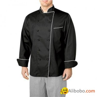 LONG SLEEVE PIPED EXECUTIVE ROYAL COTTON CHEF COATpicture1