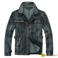 Unique design soft plus size fashion cargo denim jackets