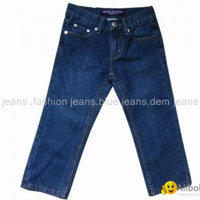 2012 SUMMER Fashion kid's jeans at differece washing colorspicture1