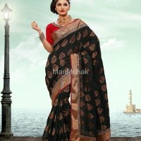 Matwali - Fascinating Black Color Georgette Saree