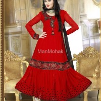 Matwali - Deep Red Color Semi-stitched Salwar Kameez