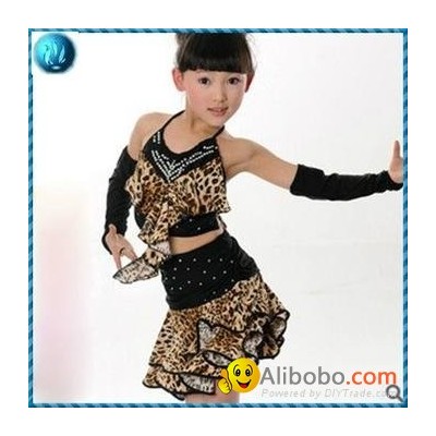 2013 Leopard Latin dance costumes for Girlspicture1