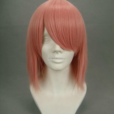 Pink Straight Short Cosplay Wig Synthetic Hair Wig Customized Wigspicture1