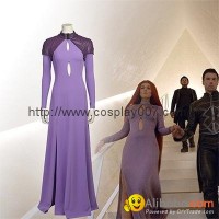 MANLUYUNXIAO Inhumans Medusa Cosplay Costume Women Dress With Cape Custom Made