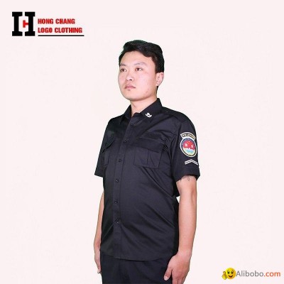 Security Check Black Summer Half Sleeve Shirt Uniform for Menpicture1