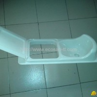 eco pan or Ecosan or urine separating/diverting toilet squat pan