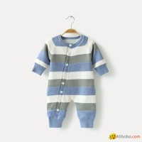 knitted newborn 100% cotton baby rompers infant toddlers clothing pajama romper