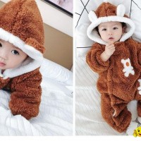 Fashion baby one piece jumpsuit clothes hooded baby romper