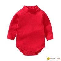 Hot sale baby clothes newborn long sleeve turtleneck bodysuits