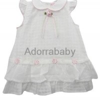 white baby dress with little flower