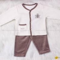 Baby boy velvet clothing set casual spring and autumn clothing set