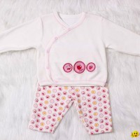 Velvet Material Long sleeve baby girl clothing set