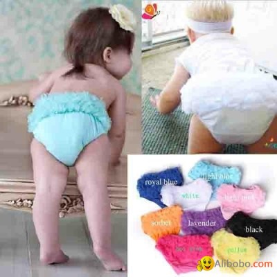 hot sale adorable style infant girl's ruffle petti diaper baby ruffle  bloomerspicture1