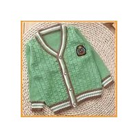 Baby V-neck cable knitted cardigan