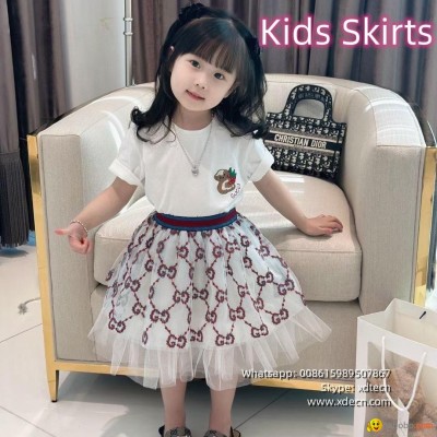 Beautiful Kids Skirts, Children Dress, White T-Shirtpicture1