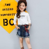 2017 New Arrival Girls Jeans Skirt On Sale Supplier