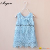 Agnou Summer Lace Vest Girls Dress Baby Girl Princess Dress Chlidren Clothes