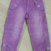 Girl's cotton corduroy pants.