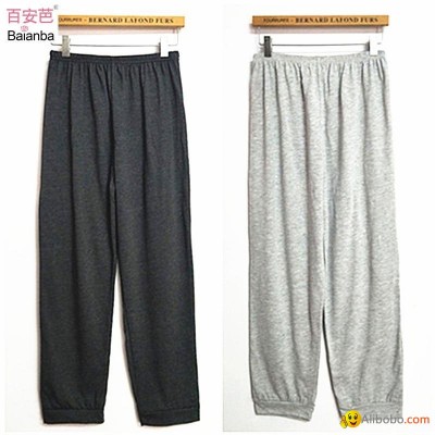 men's jersey fabric pajama pants long sleep pantspicture1