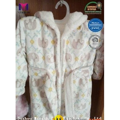 Super Soft Flannel Fleece Sweet Baby Robes Hooded Baby Robepicture1