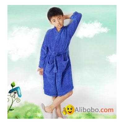 kids coral fleece bathrobepicture1