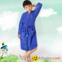 kids coral fleece bathrobe