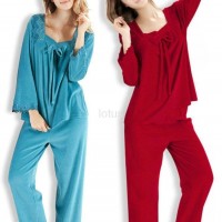 Autumn sleep suit female long-sleeve coral fleece pajamas set good quality