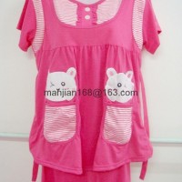 Retail Pregnant women pajamas students' lovely girl's Middle-aged nightwear suit