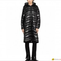 Black Long Goose Down Padded Long Puffer Jacket         Jacket Women