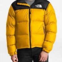 Yellow The North Face Down Jackets for Men Leather coats