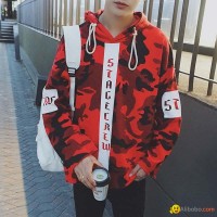 Custom Camo Printed Mens Pullover Streetwear Hoodies