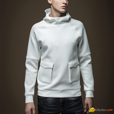 Wholesale Custom Solid Color Blank Cotton Pullover No Brand Name Hoodies for Menpicture1