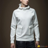 Wholesale Custom Solid Color Blank Cotton Pullover No Brand Name Hoodies for Men