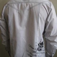 100%cotton men's casual embroidery blouse