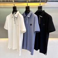 2023 Classic polo shirt men's polo shirt lapel short sleeve