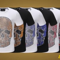 Philipp Plein T-Shirt Philipp Plein Black Cut Nera Con Teschio ECristalli cotton