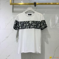 White cotton T-shirt       tshirt  crew neck and short sleeves jersey