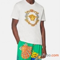 newest         short T-shirt TRÉSOR MEDUSA EMBROIDERED T-SHIRT,famous T-shirt