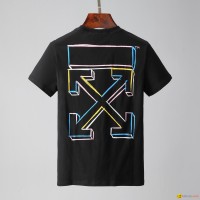 OFF-WHITE White Tape Arrow Print T-Shirt men cheap cotton tee,OG quality T-shirt