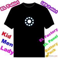 Flashing Iron Man 1 T-shirt Electroluminescent Panel T-shirt EF229