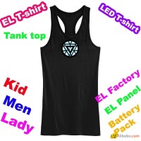 EL Flashing Iron Man Tank Top Flash Clothes Entertainment T-shirt EF236