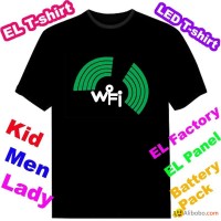 EL T-Qualizer Shirt,EL Equalizer T-shirt,Electroluminescent Panel T-shirt