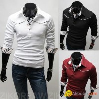 Mens casual polo shirt male's slim fit polos shirt facing plaid men polo shirts