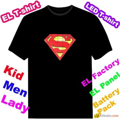 Led T-shirt EL T-qualiser T-shirt Light t-shirt EF228picture1