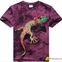 good quality lizard 3d printing t shirt 100%cotton soft handfeel tee shirt