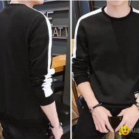 Fall / winter men's long-sleeved T - shirt students plus velvet clothes tide bra